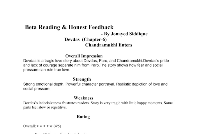 beta read your book and give honest reader feedback
